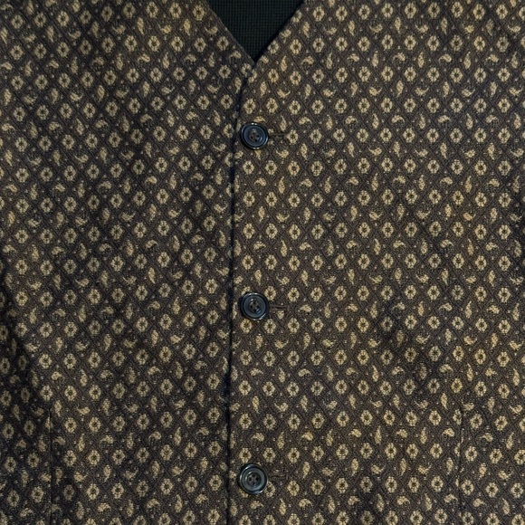 Le Collezioni Structure Vest Men’s Sz L Brown Wool Blend Made In Italy Formal - Picture 4 of 10